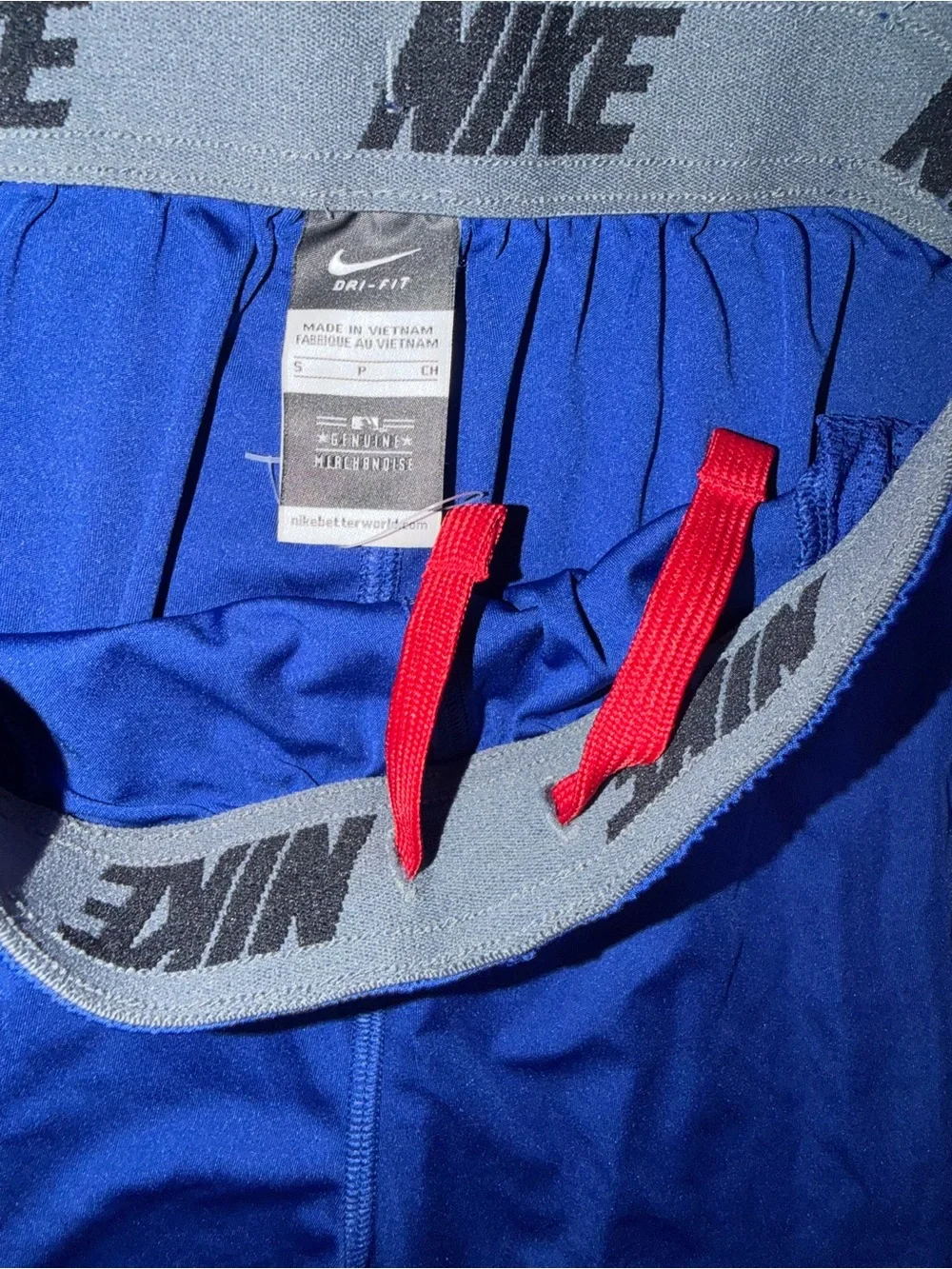 Philadelphia Phillies Nike Dri-FIT Basketball Shorts Red Blue Mens Small MLB Gym